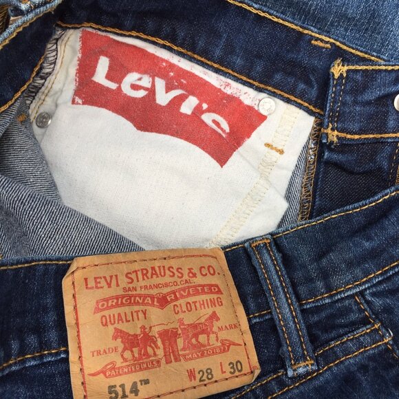 Levis 514 Slim Straight Fit Blue Jean Size 28Wx30L - Picture 3 of 4